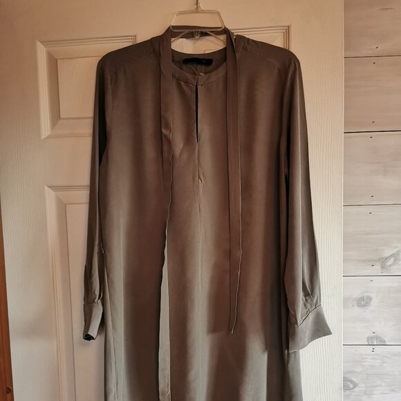 All Saints Shirt Style  Grey/Green Dress - Picture 6 of 12